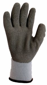 Paire de Gants tricot coton enduit latex adhérisé gris